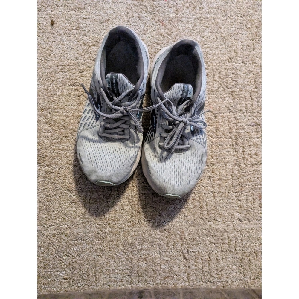 Brooks Adrenaline GTS 21 Womens 9 Extra Wide 2E Grey Blue Running Shoes 1203292E